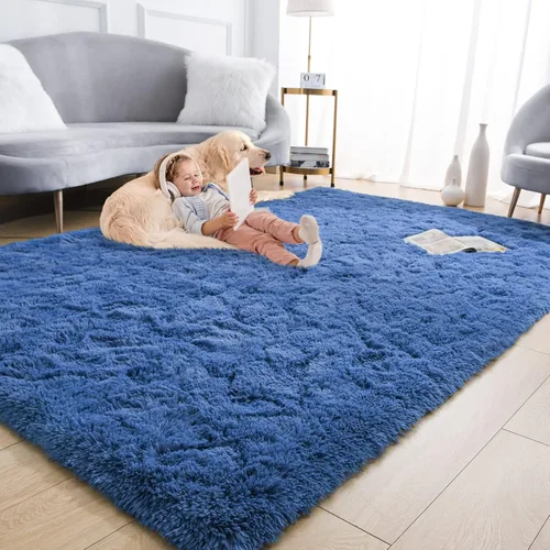 Miniatura 9 de Alfombra Corredor Suave de Pelo Largo para Dormitorio, 2 x 6 pies, alfombras esponjosas con parte inferior antideslizante para pasillo, junto a