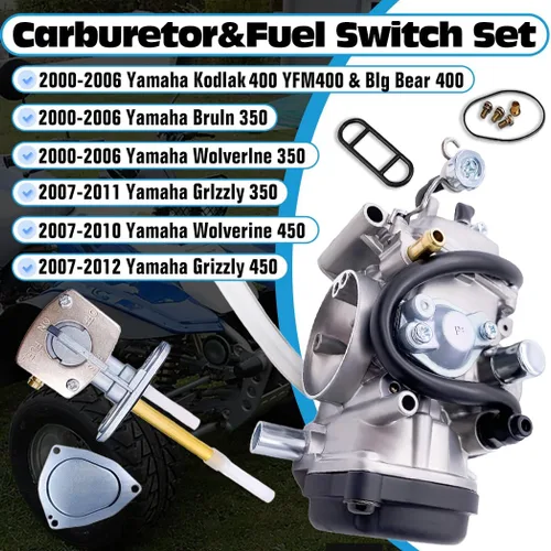 Miniatura 2 de Aniro Moto Nuevo carburador para Yamaha GRIZZLY 350 YFM350 2007-2009 - Yamaha YFM350 BRUIN 2004-2006 - Yamaha YFM350 WOLVERINE 2006-2009
