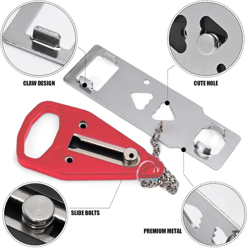Miniatura 3 de Cerradura de puerta portátil para viajes, dispositivo de seguridad de autodefensa para puerta para hogar, apartamento, hotel, motel, dormitorio