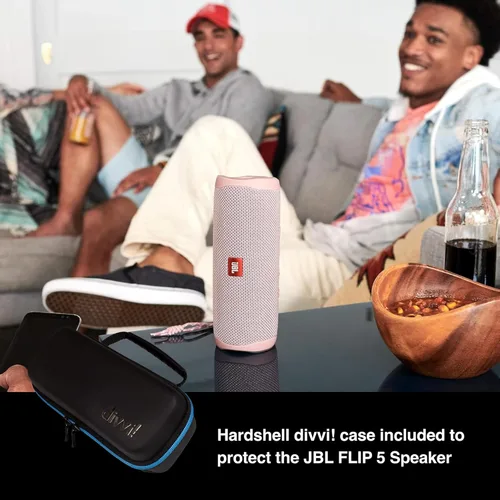 Miniatura 2 de JBL Flip 5 (Rosa) + Paquete con divvi! Estuche Protector de Carcasa Rígida