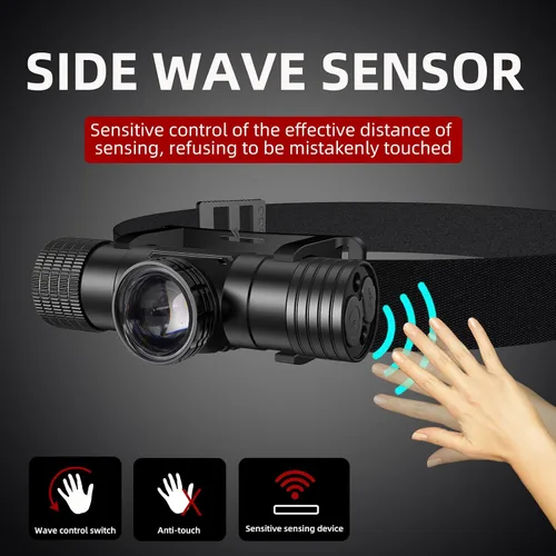 Miniatura 4 de Linterna frontal recargable, linternas frontales súper brillantes y con zoom, IPX6 resistente al agua, linterna frontal LED recargable con 6 modos