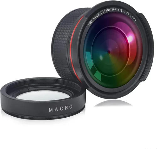 Miniatura 2 de 58MM 0.35x Lente Gran Angular Fisheye para Cámaras Canon DSLR EOS Rebel 70D 77D 80D 90D T8i T7 T7i T6i T6s T6 T5i T5 T4i T3i T100 SL1 SL2 SL3
