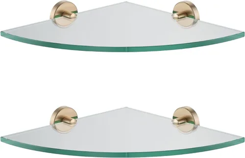 Miniatura 15 de JQK TGS190L10-PB-P2 - Estante de pared flotante de acero inoxidable 304 para baño, 10 x 10 pulgadas, 2 unidades, color negro