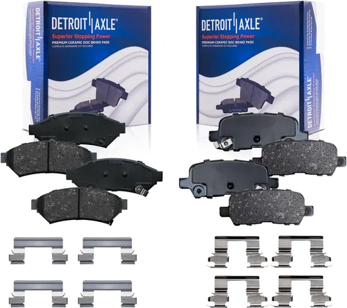 Miniatura 143 de Detroit Axle - Pastillas de Freno Delantero Izquierdo Reemplazo de Pinza de Disco para Dodge Ram 1500 Dakota Mitsubishi Raider - Juego de 3 piezas