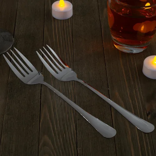 Miniatura 2 de Cornucopia Brands Juego de 2 tenedores para servir (2) - Elegante tenedores de servicio de primera línea, tenedores de servicio estilo buffet