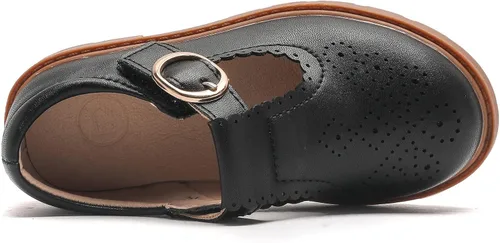 Miniatura 4 de kkdom Mary Jane - Zapatos planos de vestir con correa para niñas, zapatos escolares para bodas, fiestas (niños pequeñosniños grandes)