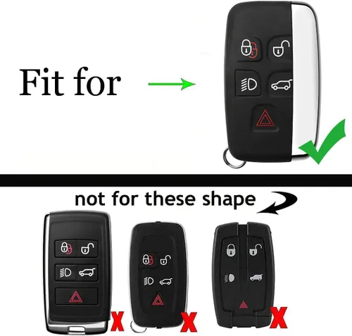 Miniatura 2 de ontto Funda para Llaves Compatible con Land Rover Estuche de Llave de Metal y Cuero Portallaves con Llavero