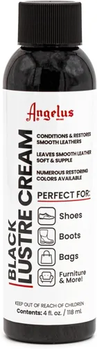 Angelus Bálsamo de cuero crema para zapatos de 4 onzas – Acondiciona y restaura botas de cuero, muebles, chaquetas, zapatos, bolsos y más, negro
