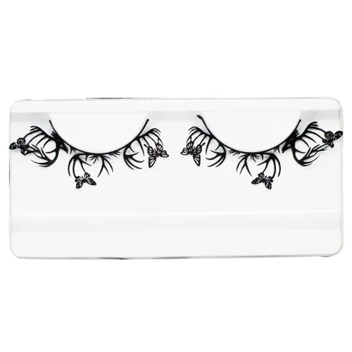 Pestañas de mariposa de ciervos para Halloween, calcomanías de moda, Navidad, mascarada, cosplay, pestañas 1 par