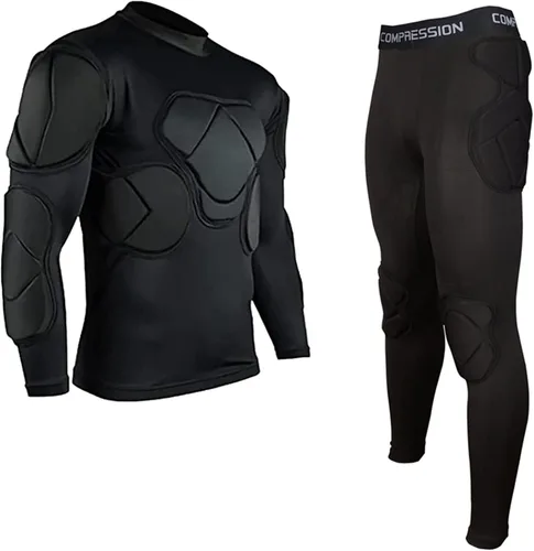 Conjunto de equipo de protección de fútbol acolchado para hombre, traje de entrenamiento para fútbol, baloncesto, paintball, protector de costillas