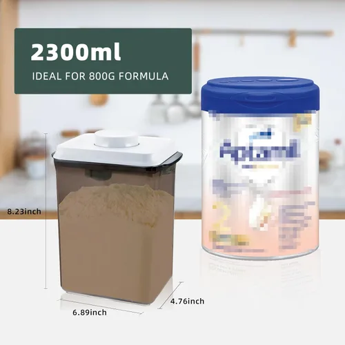 Miniatura 5 de Contenedor de fórmula para llevar, dispensador de fórmula para bebé de 2300ml hermético con cuchara y raspador, sin BPA, porta fórmulas para viajar