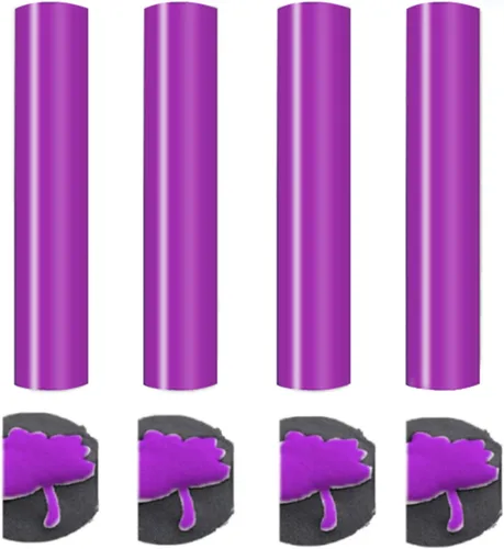 Vinilo de transferencia de calor de soplo morado, láminas de vinilo de transferencia de calor 3D, color morado, vinilo de transferencia de calor