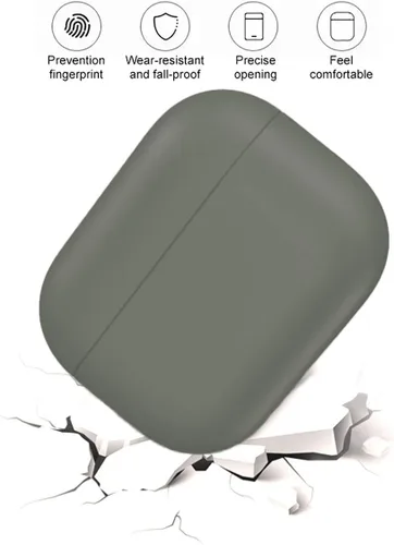 Miniatura 2 de Funda para Airpods Pro, funda de protección para AirPods Pro, sin llavero, funda de silicona ultra fina y suave compatible con Airpods Pro (gris)