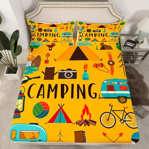 Miniatura 14 de Erosebridal Yoga Gifts Fitted Sheet for Boys Girls Kids Yoga Chakras Twin Bed Sheets,Sun and Moon Sheets Boho Tribal Bedding Sets, No Top Sheet