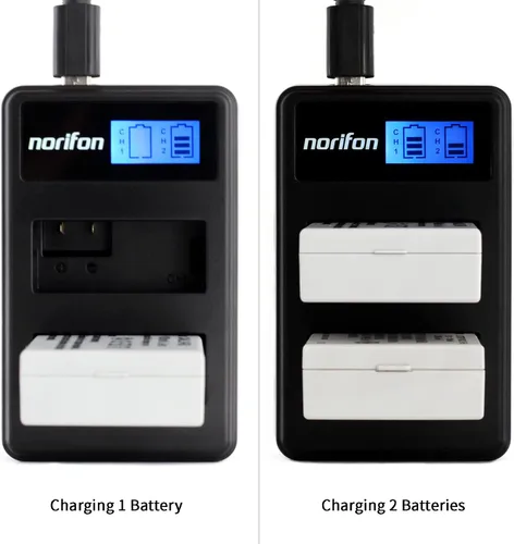 Miniatura 5 de Norifon Cargador USB LCD de doble canal NB-6L para Canon PowerShot SX530 HS, SX610 HS, SX710 HS, SD1200 es, SD1300 es, cámara S120 IXY 10S IXY 30S