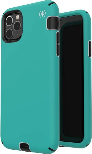 Speck Presidio Sport - Funda para iPhone 11 Pro Max, color verde azulado, gris delfín
