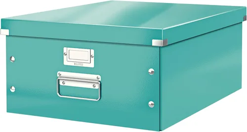 Miniatura 20 de Leitz Caja de almacenamiento A5, rango de clic y tienda 60430001 - Caja de almacenamiento pequeña, blanca A5 Azul (Ice Blue)