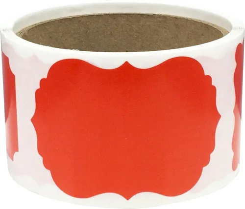 Miniatura 9 de Etiquetas de regalo de Navidad, 100 calcomanías personalizadas de 2 x 3 pulgadas para etiquetado de bricolaje (marrón kraft)