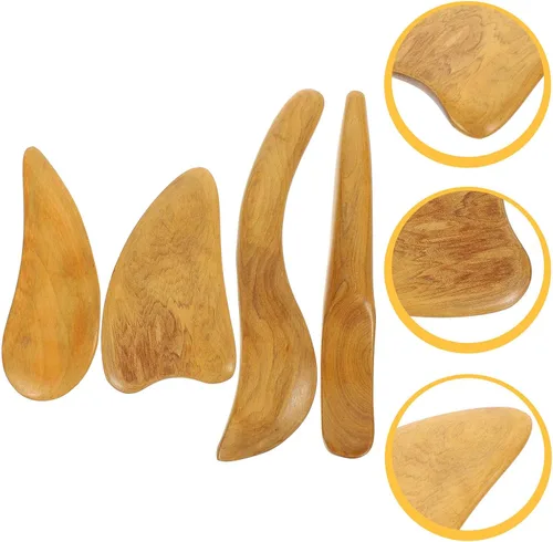 Miniatura 2 de FUOYLOO Wood Facial and Body Scraping Massage Boards for Skin Smoothing and Tension Relief, Sturdy Wooden Massagers