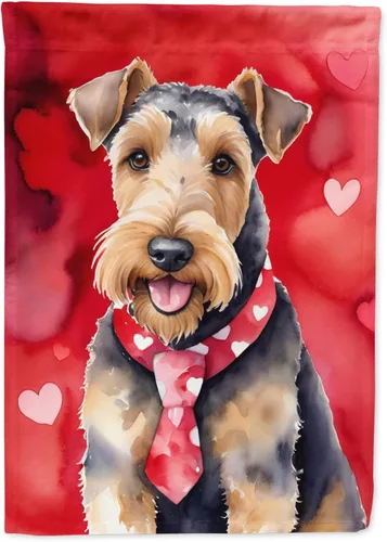 Miniatura 48 de Caroline's Treasures DAC5292CHF - Bandera de Border Collie My Valentine House para porche, grande, con manga para porche, para colgar en la pared