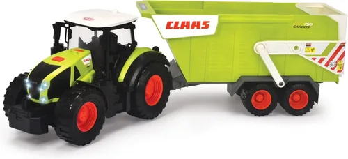 Miniatura 6 de DICKIE TOYS Tractor CLAAS con remolque (25.2 in) - Tractor de juguete grande con ruedas giratorias para niños de 3 años en adelante, juguete