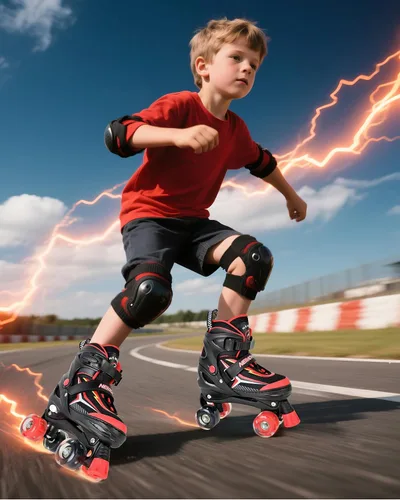 Miniatura 7 de NEMONE - Patines de sirena con ruedas iluminadas y 4 tamaños ajustables para niñas, azul y morado, para niños pequeños, para principiantes, de F