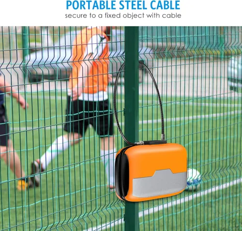 Miniatura 2 de AMIR Caja de seguridad portátil con combinación de 4 dígitos con cerradura de seguridad, impermeable, antirrobo, pequeña caja de seguridad