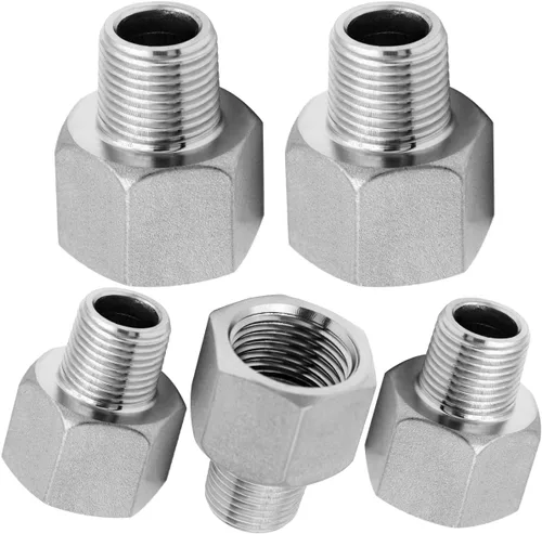 Miniatura 13 de Beduan Accesorio de Tubería de Acero Inoxidable 1/2" NPT Rosca Macho x 1/2" NPT Rosca Hembra Adaptador de Tubería