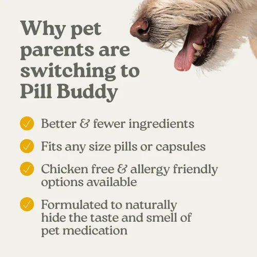 Miniatura 4 de Pill Buddy Naturals de Earthly - Golosinas para ocultar píldoras de pato (sin pollo) para perros - Bolsillo para píldoras de cualquier tamaño - 30