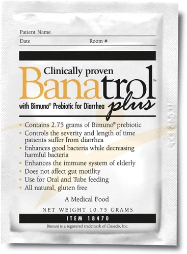 Banatrol Natural Antidiarreico con prebióticos, alivio de la diarrea crónica, SII, diarrea recurrente, alimentos médicos clínicamente apoyados, no