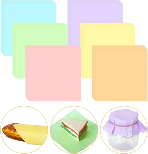 Miniatura 11 de Whaline 240 hojas de papel encerado azul polvoriento, papel de delicatessen azul sólido, 3 colores, envoltura de sándwich, cesta de pañuelos