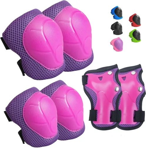 Miniatura 26 de Wemfg - Juego de protección para niños, rodilleras para niños de 3 a 14 años, rodilleras y coderas con protectores de muñeca 3 en 1 para patinaje