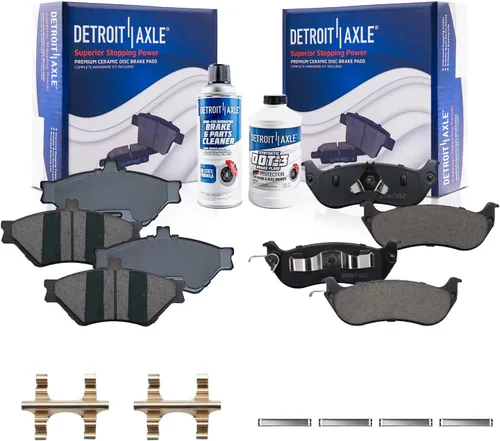 Miniatura 61 de Detroit Axle - Kit de freno delantero para Dodge Ram 1500 Durango Dakota Chrysler Aspen Dakota Driver Side Disco Freno Pinza de freno de cerámica
