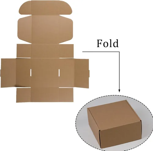 Miniatura 3 de Paquete de 25 cajas de envío de 8x8x4 pulgadas, cajas de cartón corrugado marrones para pequeñas empresas