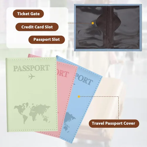 Miniatura 3 de Funda para pasaporte, funda para pasaporte, funda para pasaporte, protector de pasaporte, artículos esenciales para mujeres y hombres, accesorios