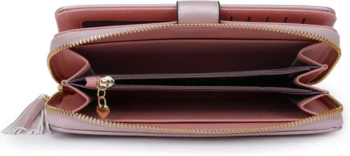 Miniatura 4 de Carteras RFID para mujer con múltiples ranuras para tarjetas y compartimento para teléfono celular