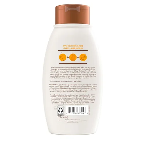Miniatura 6 de Champú aclarante de vinagre de sidra de manzana Aveeno, mejora el brillo, 12 fl oz