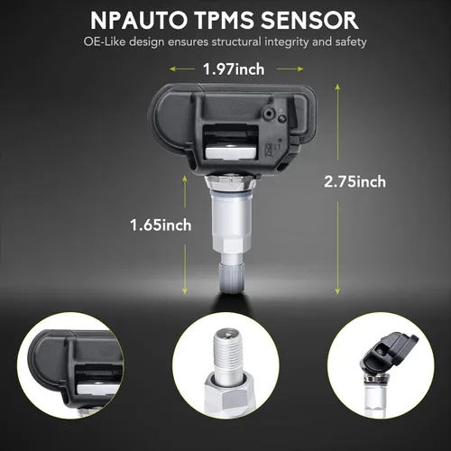 Miniatura 7 de NPAUTO Sensor TPMS Compatible con Smart Fortwo, Mercedes Benz C300 C350 C63/CL63 AMG CL550 CL600 B250 C230 C250 C280 E350 ML350 y Más, Sistema
