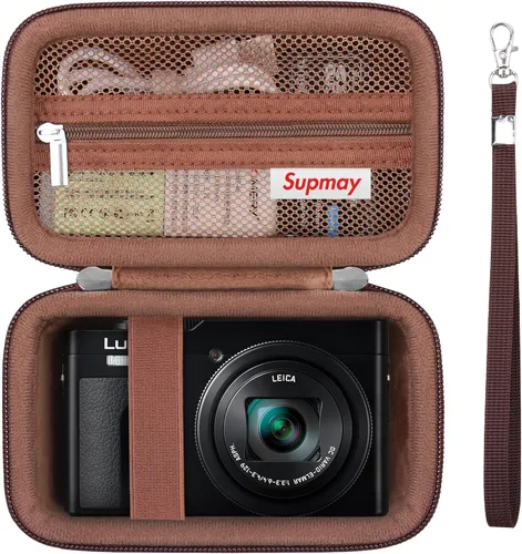 Miniatura 11 de Funda para cámara Panasonic LUMIX ZS99/ZS300/TZ99/LX10/ZS200D/ZS200/ZS80D/ZS80/ZS100/ZS70/ZS60 - Funda protectora con bolsillo de malla para Negro