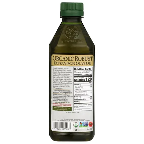 Miniatura 3 de Pompeian USDA - Aceite de oliva virgen extra orgánico robusto, primero prensado en frío, sabor de cuerpo completo, perfecto para aderezos