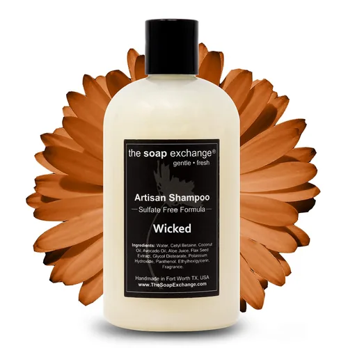 Miniatura 11 de The Soap Exchange Champú para el cabello, aroma a cuero de Texas, hecho a mano, 12 fl oz / 12.0 fl oz, cuidado natural del cabello artesanal, suave