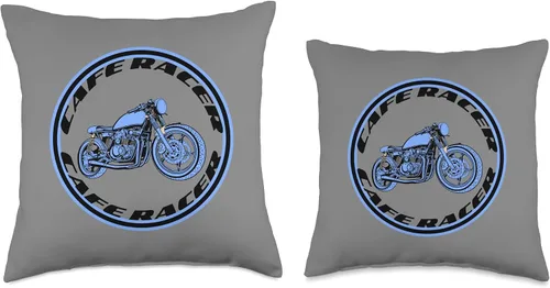 Miniatura 3 de American Cafe Racer Motorcycle Apparel and Merch Cafe Racer Biker Men Women Adult Teens Boys Girls Kids Youth Throw Pillow, 16x16, Multicolor