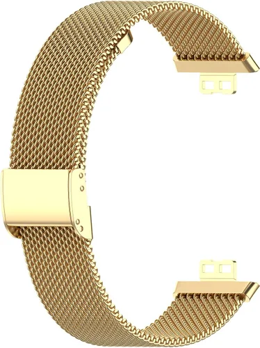 Miniatura 3 de Compatible con Huawei Watch Fit Band para mujeres y hombres, correa de metal de acero inoxidable de repuesto para Huawei Watch Fit Band Dorado