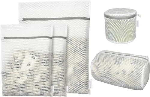 Miniatura 13 de 4 bolsas de malla de panal para ropa delicada con cremallera, bolsas de lavado de ropa para ropa interior, lencería, brasier, blusa, medias