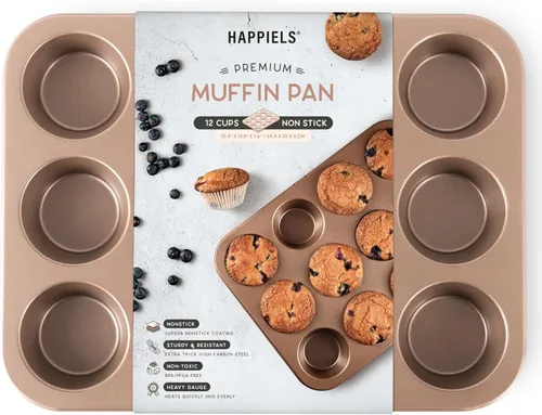 Miniatura 14 de HAPPIELS - Sartén antiadherente de 9 pulgadas para tartas con fondo extraíble Lata de tarta y quiche estriada libre de PFOA y BPA, no tóxica
