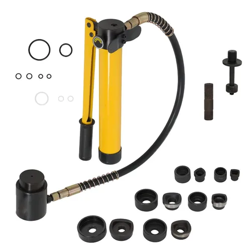 Kit de punzón hidráulico de 10Ton 1/2"-2" con 6 troqueles a juego | con el cortador del agujero del conducto eléctrico Kit de herramientas KO para
