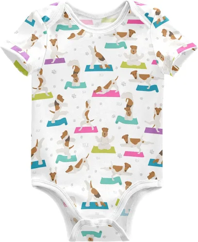 Miniatura 14 de vvfelixl Trajes de bebé lindos conjuntos de cachorros de manga corta de algodón ropa de bebé para niños niñas 0-24 meses
