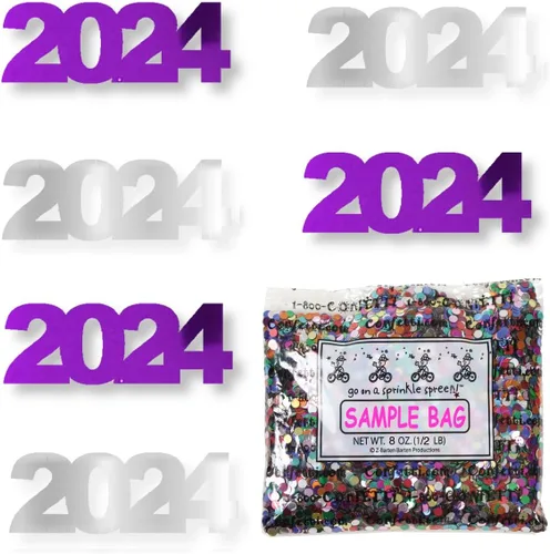 Miniatura 43 de Confetti Year 2024 Negro, Azul Royal Combo - 2 bolsas de media onza (1 oz)