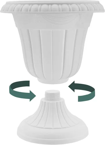 Miniatura 5 de Arcadia Garden Products PL20BG Maceta Urna Clásica Tradicional de Plástico Interior/Exterior, 10" x 12", Beige