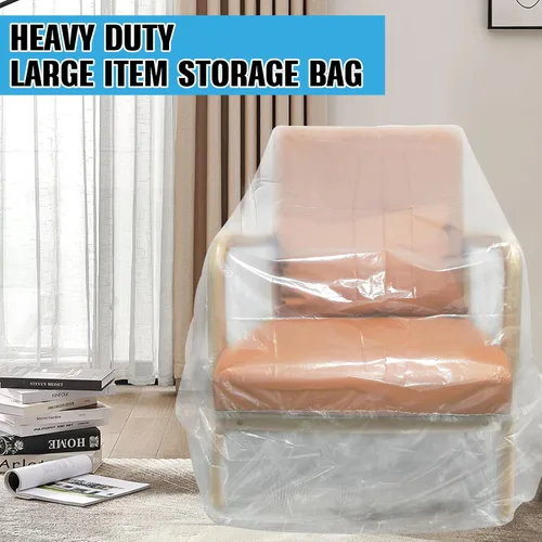 Miniatura 5 de Funda de Sofá de Plástico, Funda de Sofá Transparente, Fundas de Muebles Impermeables para Mudanzas y Almacenamiento, Bolsas de Funda de Sofá